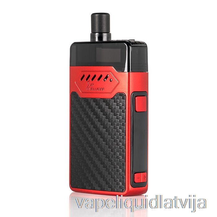 Hellvape Grimm 30w Pod Sistēma Sarkans Oglekļa šķiedras Vape šķidrums